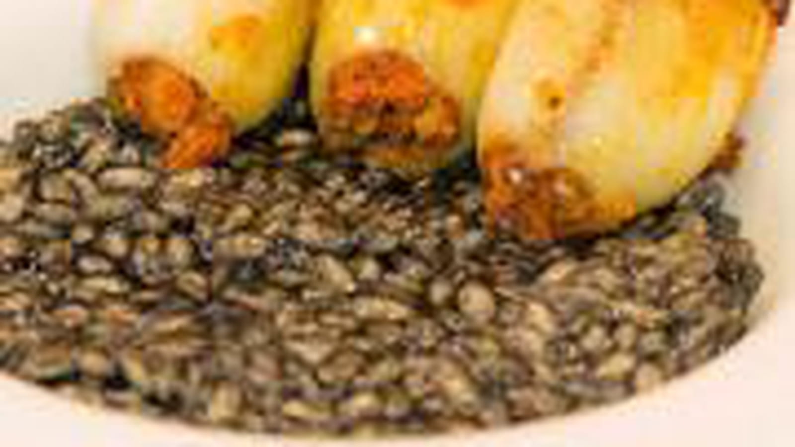Black risotto et encornets au chorizo
