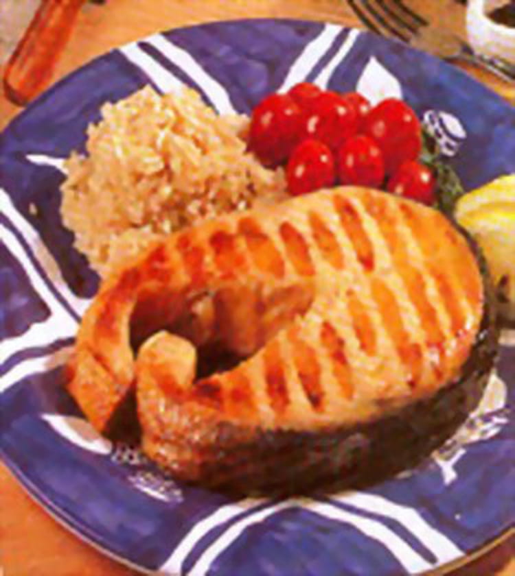 Recette de Saumon aux petits lardons