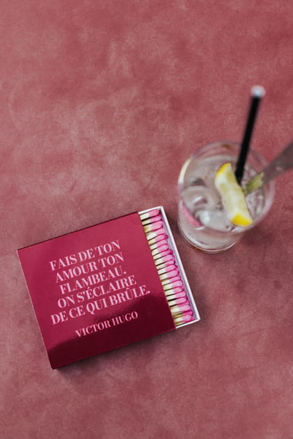 Boîte d'allumettes avec citation de chez Maison Dices