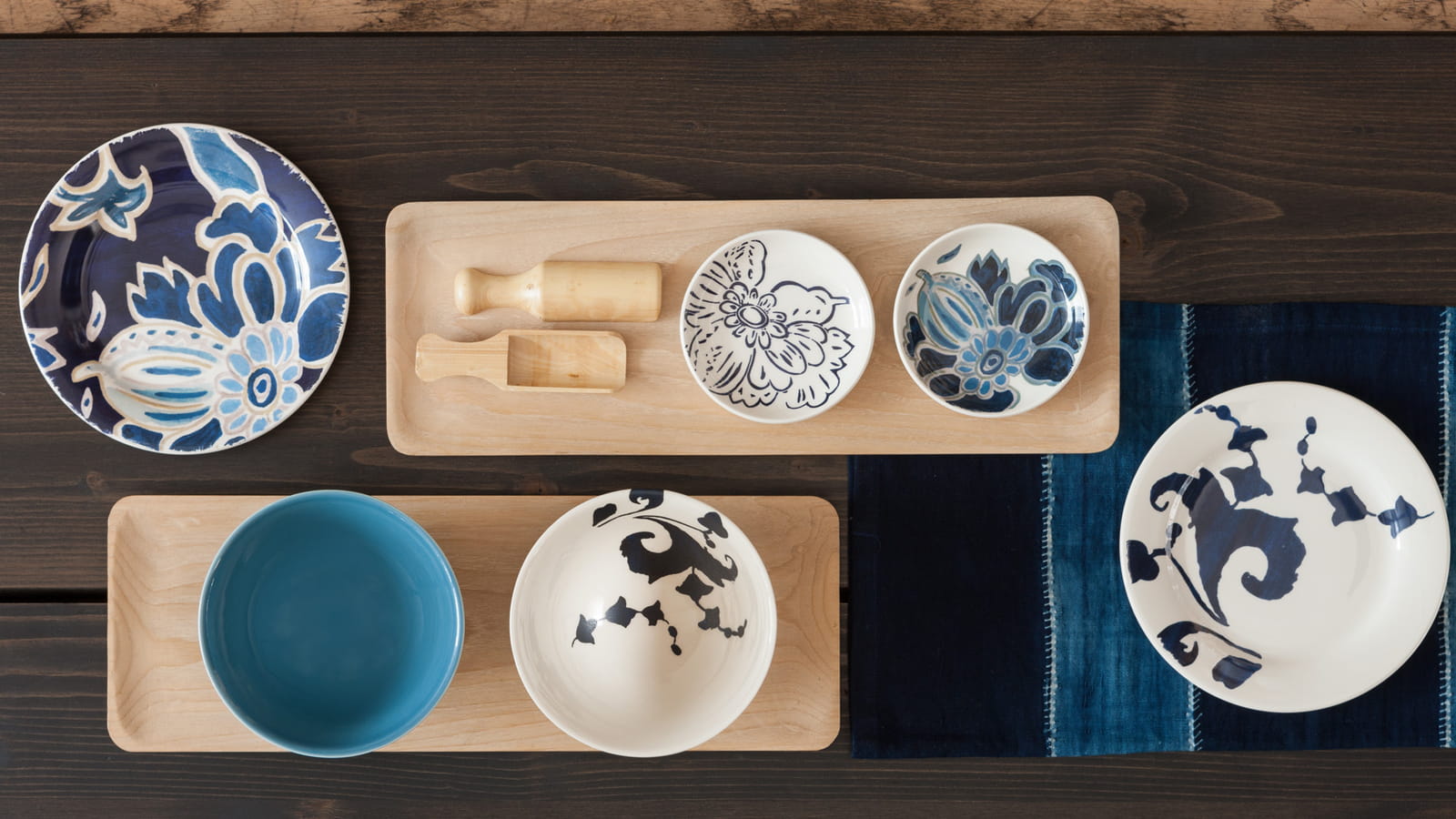 Vaisselle Indigo Faience Gien 