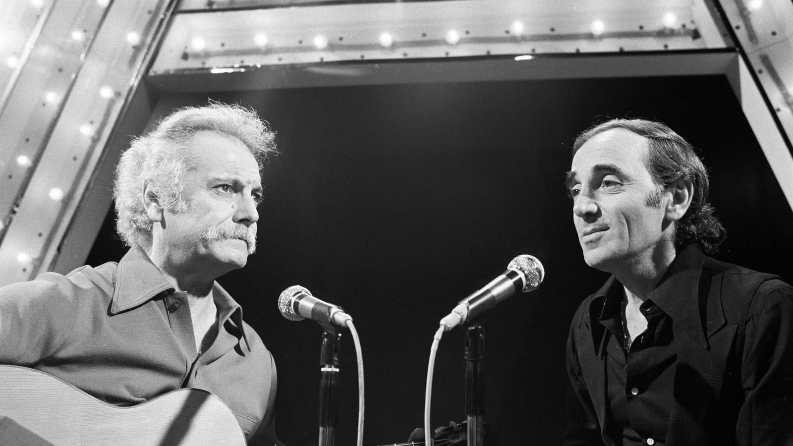 Charles Aznavour et Georges Brassens 