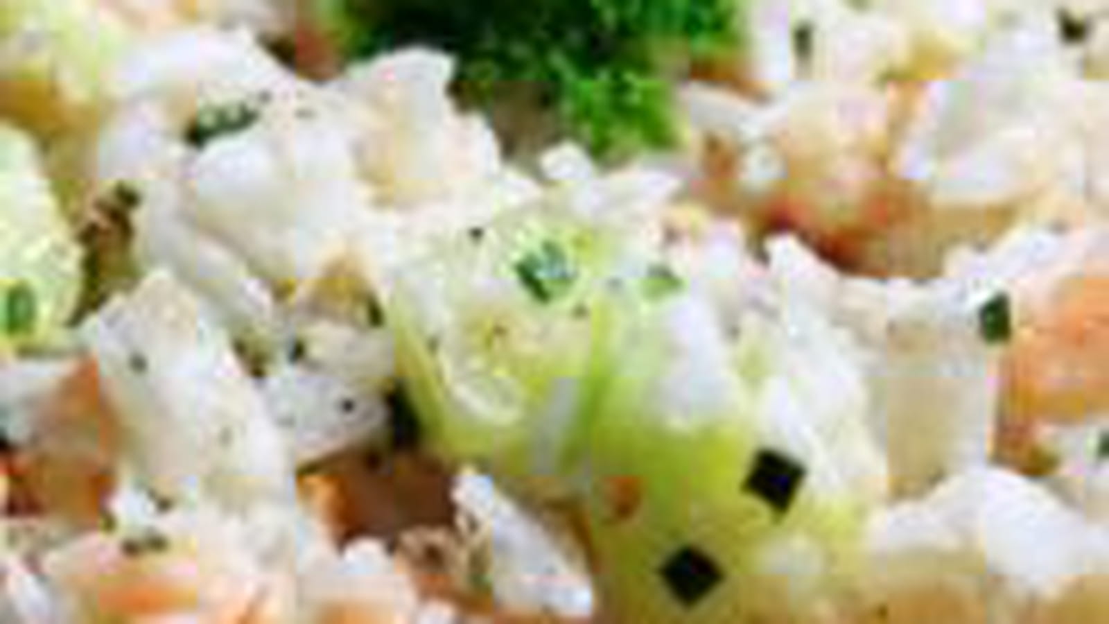 Salade de riz rose et verte
