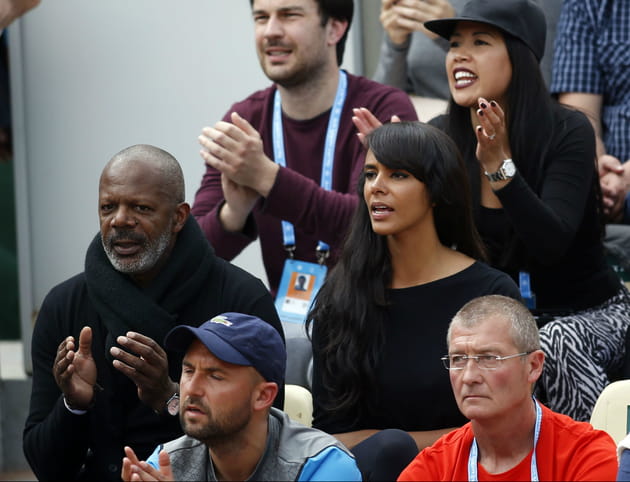 Shy'm et son père, venus soutenir Benoit Paire