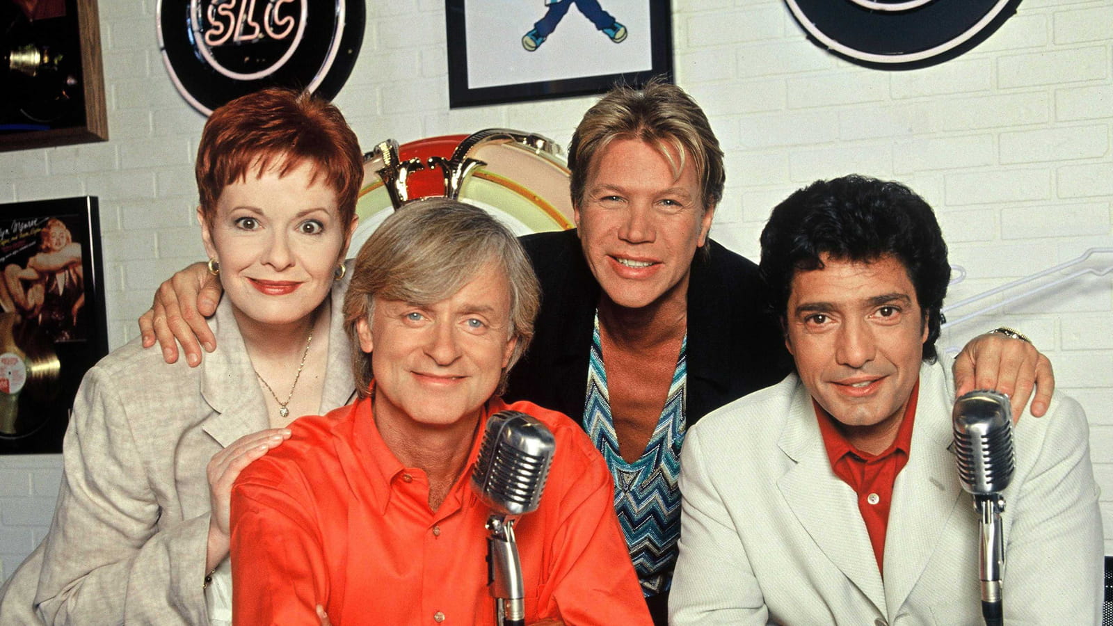 Fabienne Thibault, Dave, Patrick Juvet et Fréderic François, en 1997