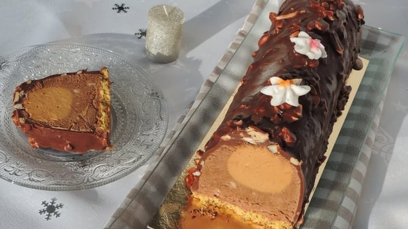 Bûche glacée esquimau café caramel