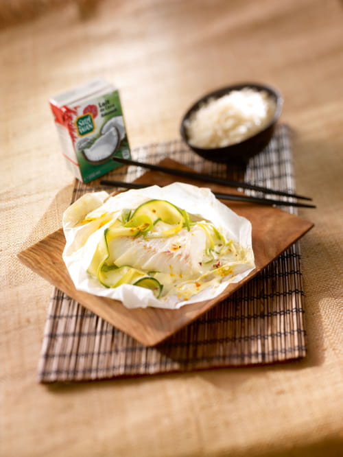 Papillotte de poisson au lait de coco