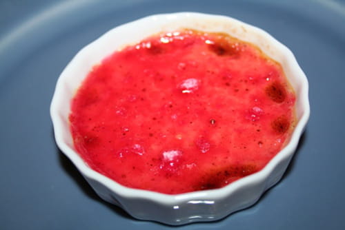 Mini crème brûlée à la praline rose