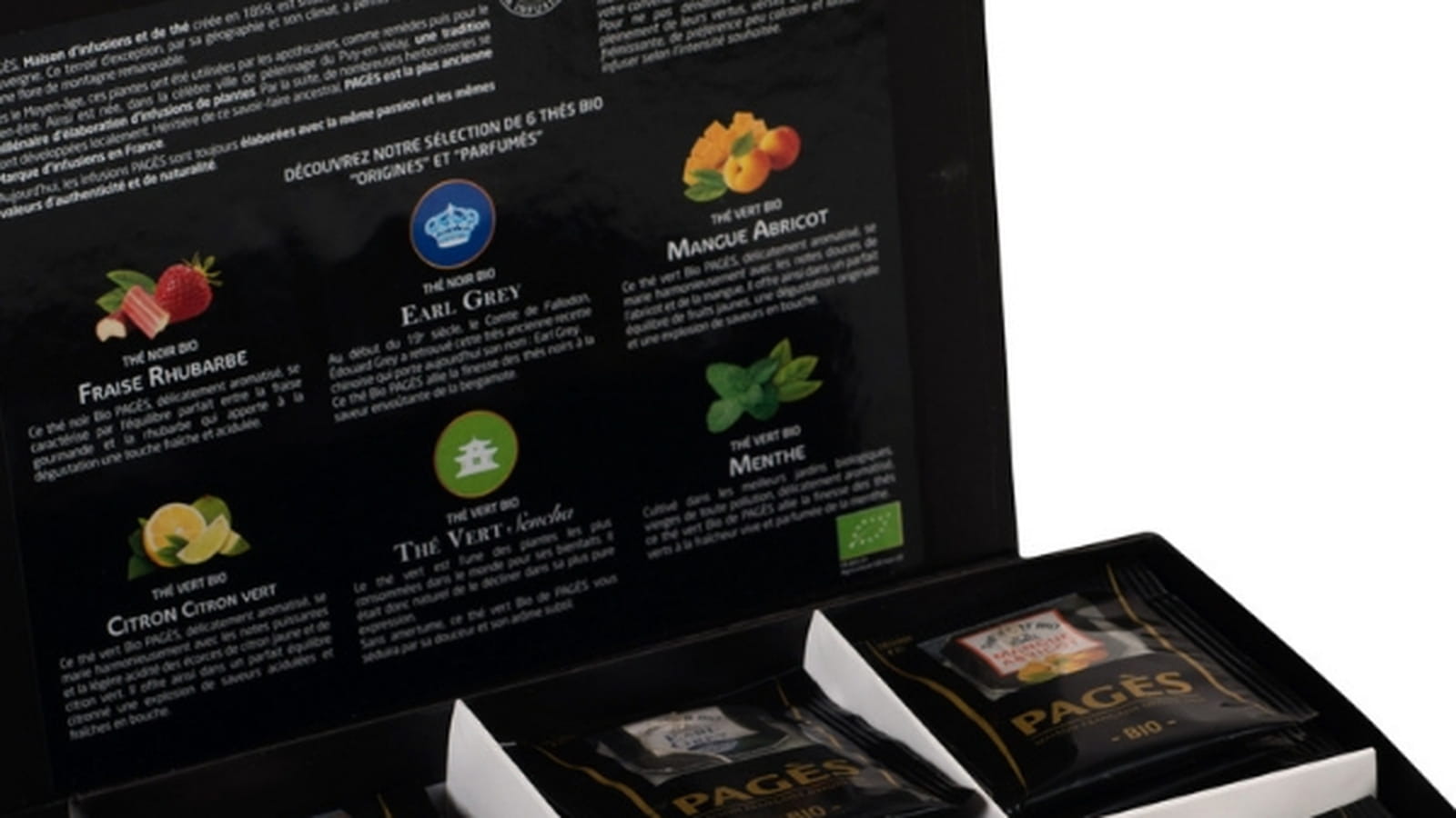 Le coffret carton thés de Pagès