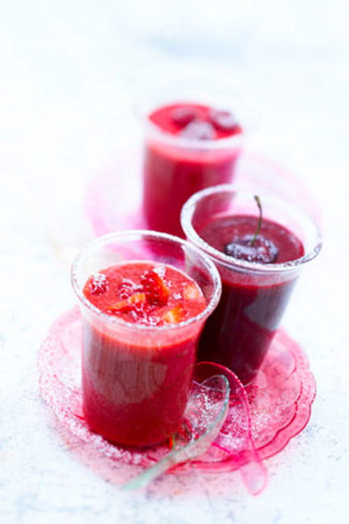 Gaspachos de fruits rouges
