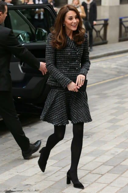 Kate Middleton en tailleur en tweed