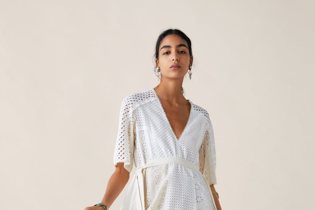 Robe longue broderies de Zara Studio
