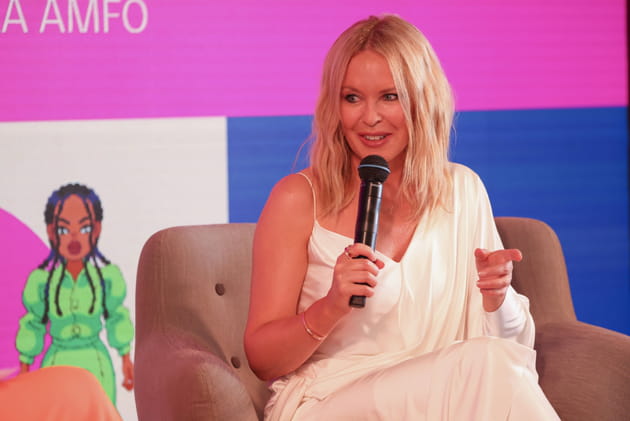 Kylie Minogue &agrave; la conf&eacute;rence de presse Magnum, le 19&nbsp;mai