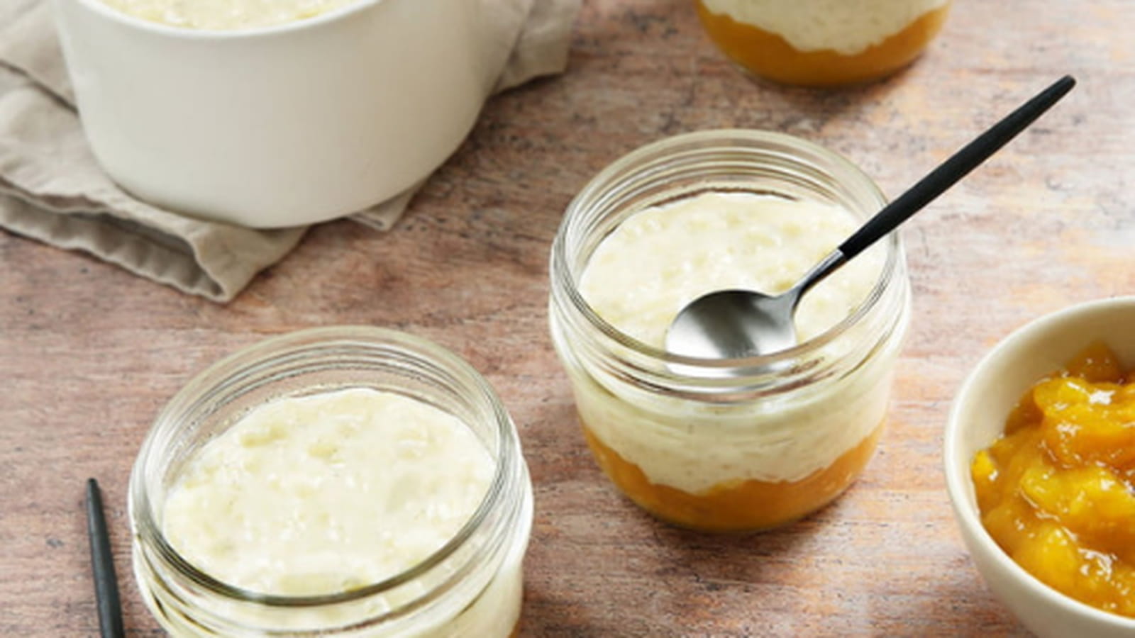 Riz au lait de chèvre à la mangue