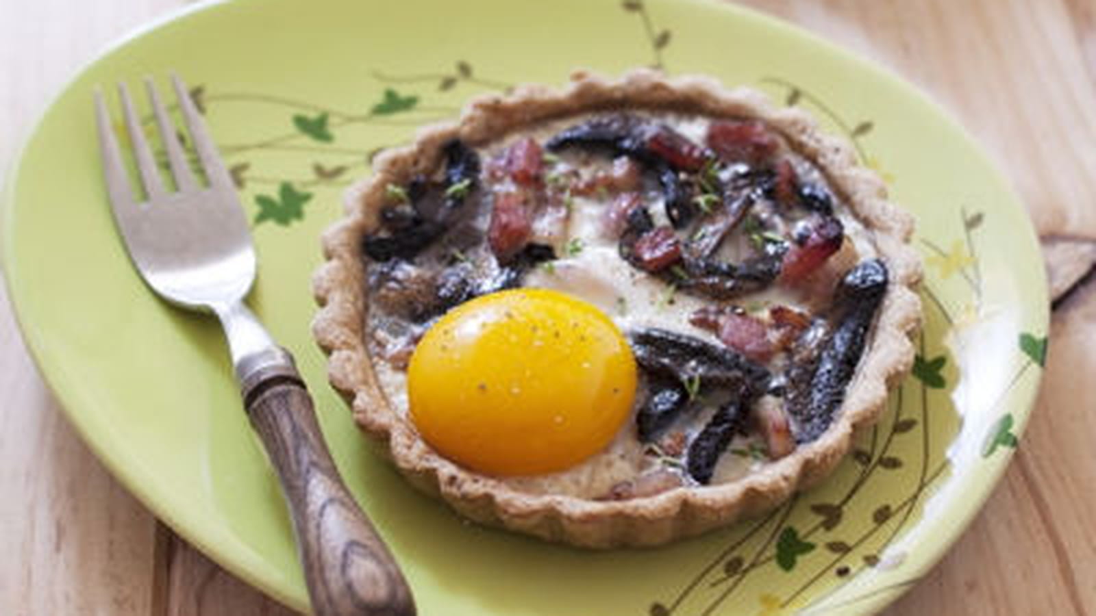 Tartelettes champignons lardons oeuf