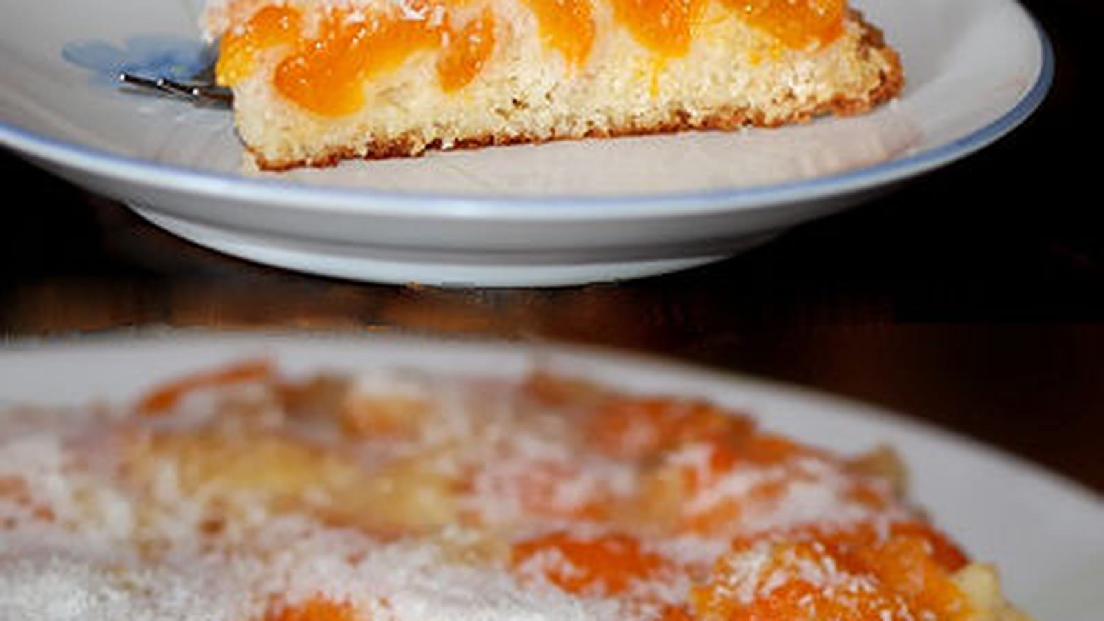 Gâteau renversé abricots et coco