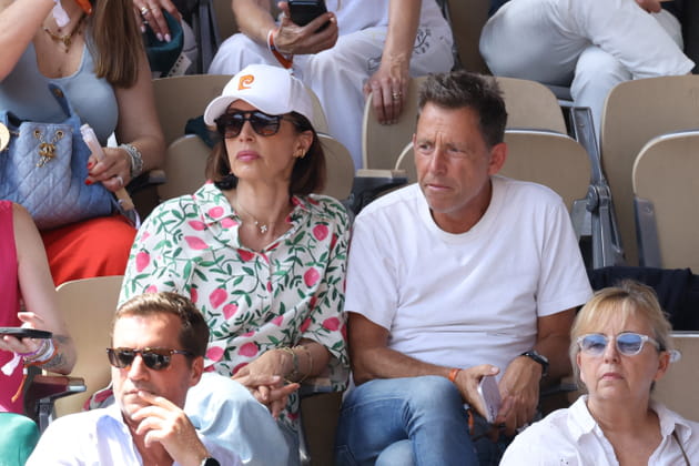 G&eacute;raldine Maillet et son mari Daniel Riolo, attentifs &agrave; Roland-Garros