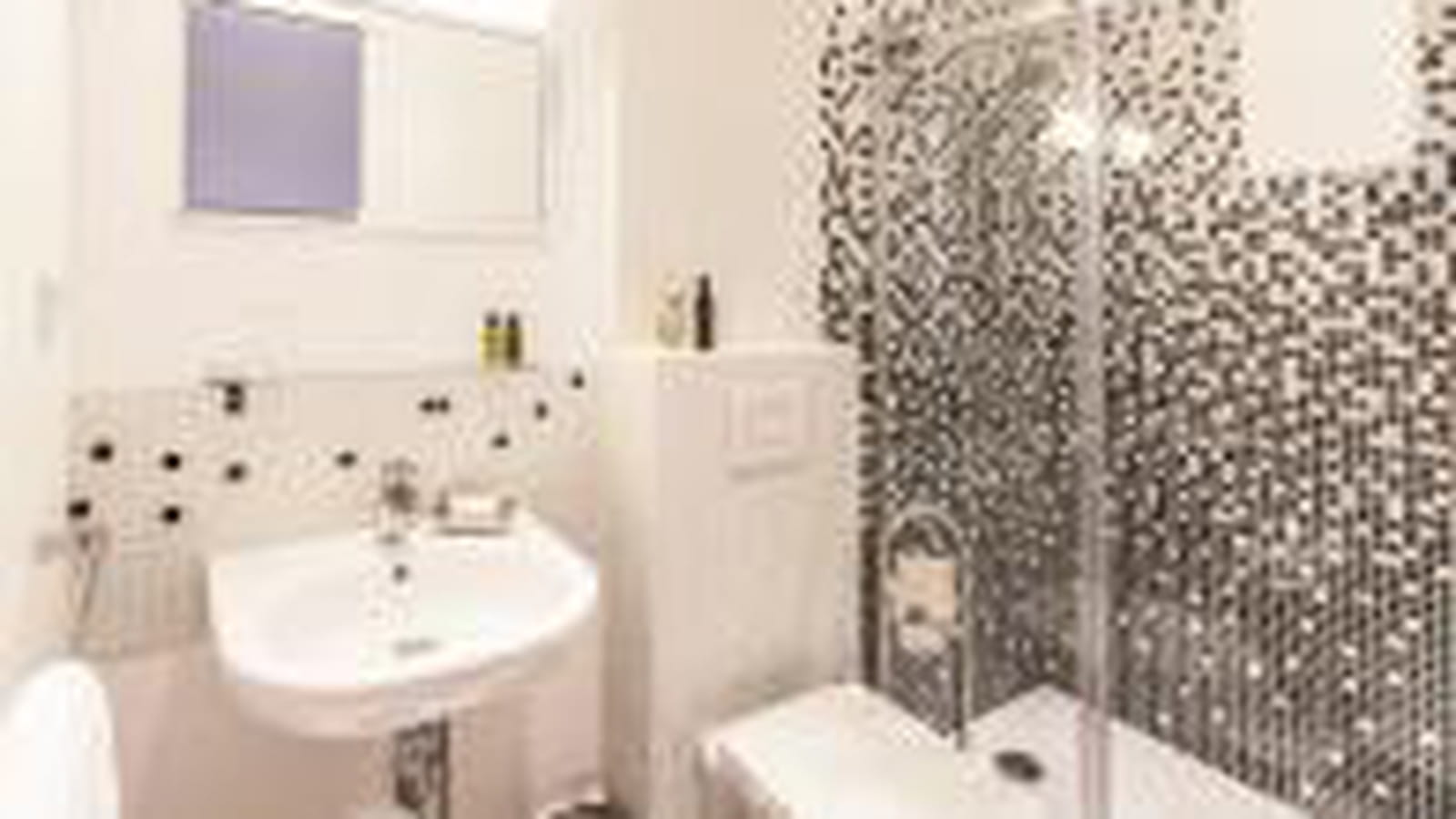 Salle de bains noir et blanc