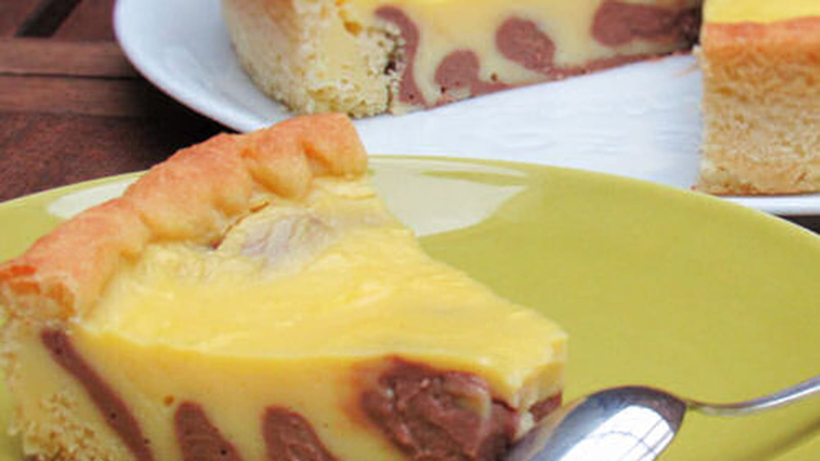 Tarte au flan marbrée