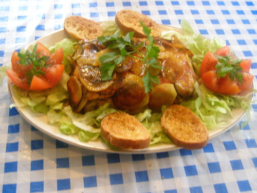 Terrine de pommes de terre et confit d’Aubergine