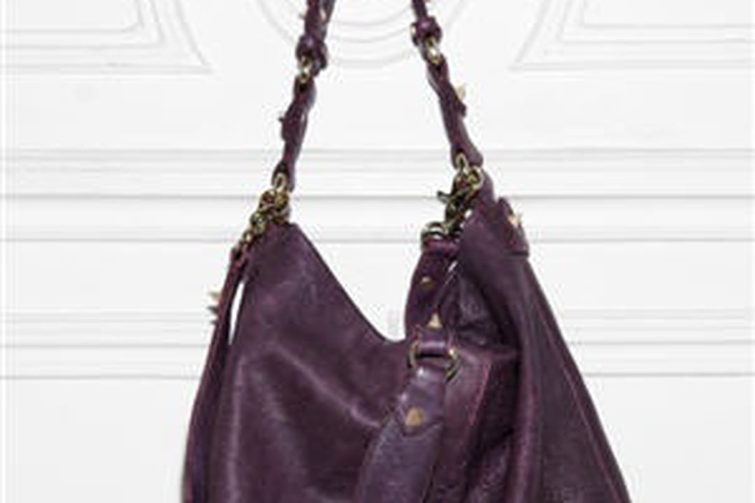 Sac Fourre-tout Bordeaux Lie De Vin - 2 Anses Rigides Marron - Occasion - Polyester - Fermeture Zip