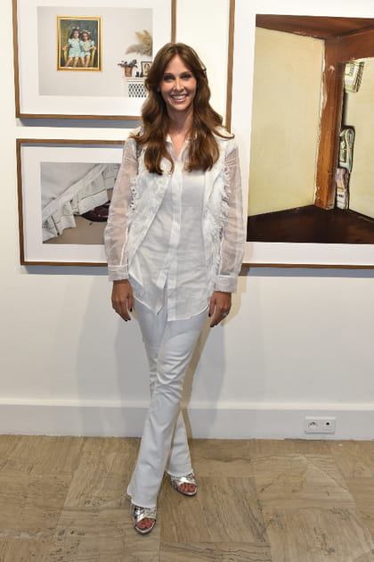 Ophélie Meunier en total look blanc