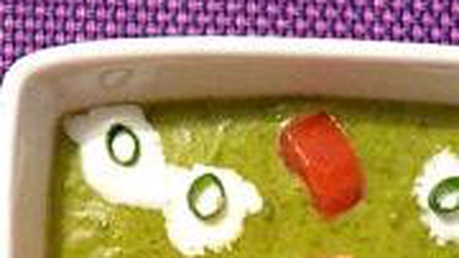 Velouté à la mâche et à l'avocat