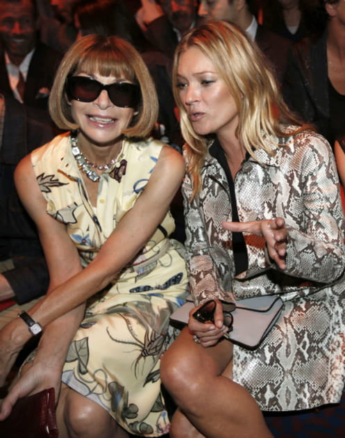 Anna Wintour et Kate Moss, complices au d&eacute;fil&eacute; Gucci