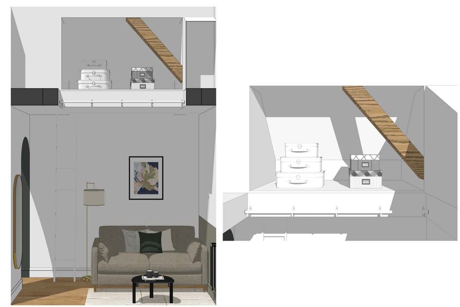 Apr&egrave;s&nbsp;: une mezzanine pour tout stocker