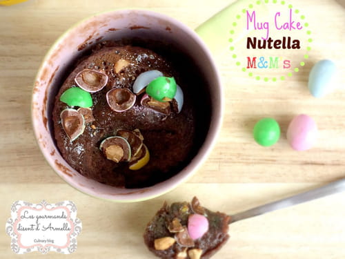 Mug cake Nutella M&m's