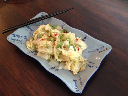 Chou chinois sauté coriandre et sésame