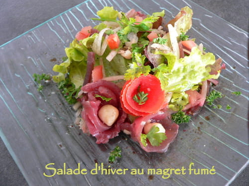 Salade d'hiver au magret fumé