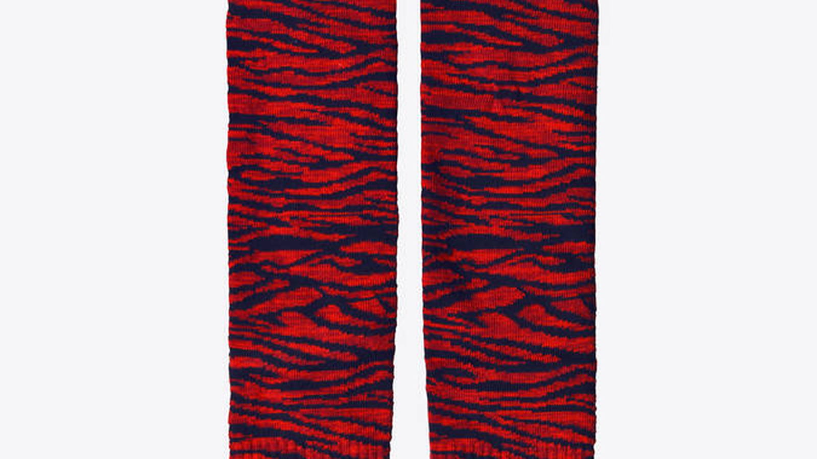 Chaussettes zébrées rouges