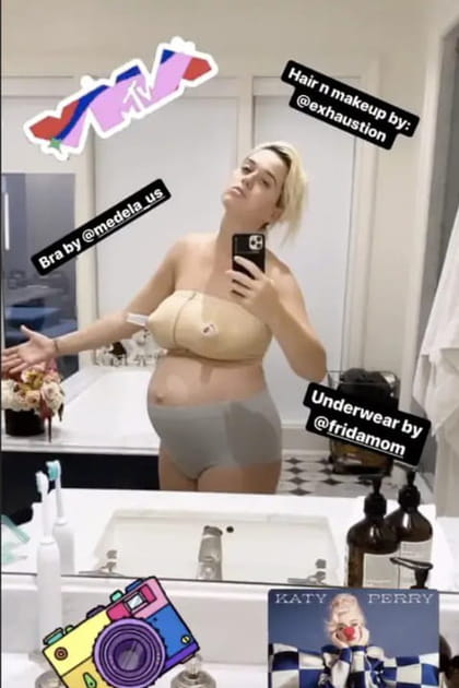 Katy Perry en tenue de soirée post-accouchement