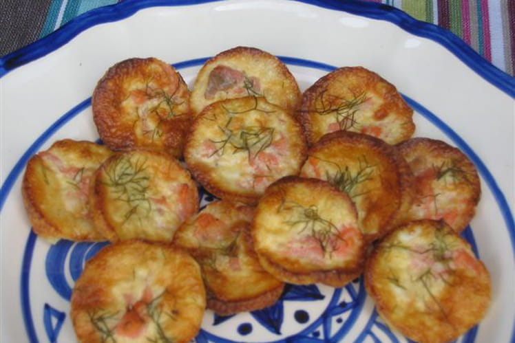 Mini quiches au saumon fumé et à l'aneth-image