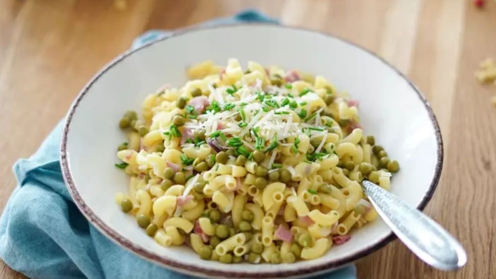 Coquillettes au jambon façon risotto