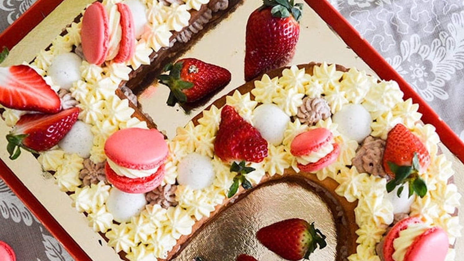 Number Cake Vanille et Fraises
