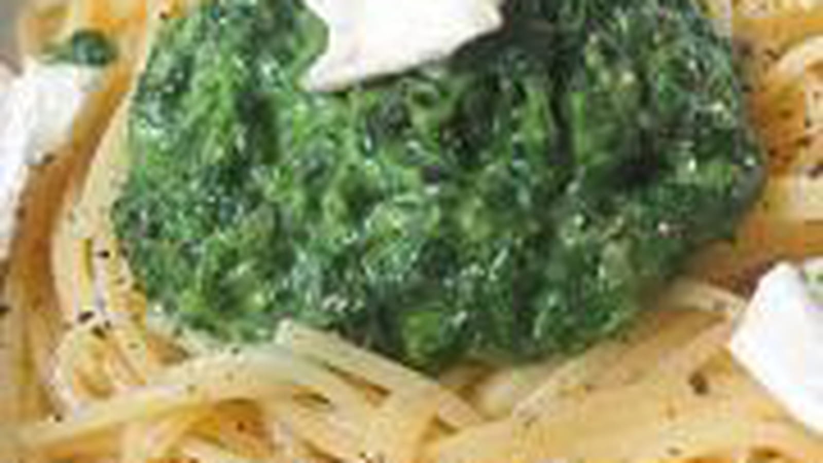 Spaghettis chèvre épinards