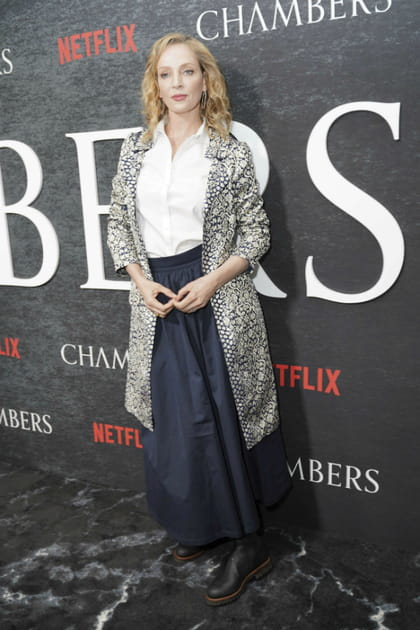 FLOP&nbsp;: Uma Thurman en total look oversize