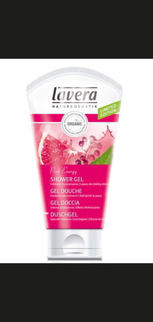 Le gel douche pamplemousse et poivre roses de lavera