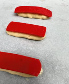 Éclairs craquelin vanille et fraises : Etape 4
