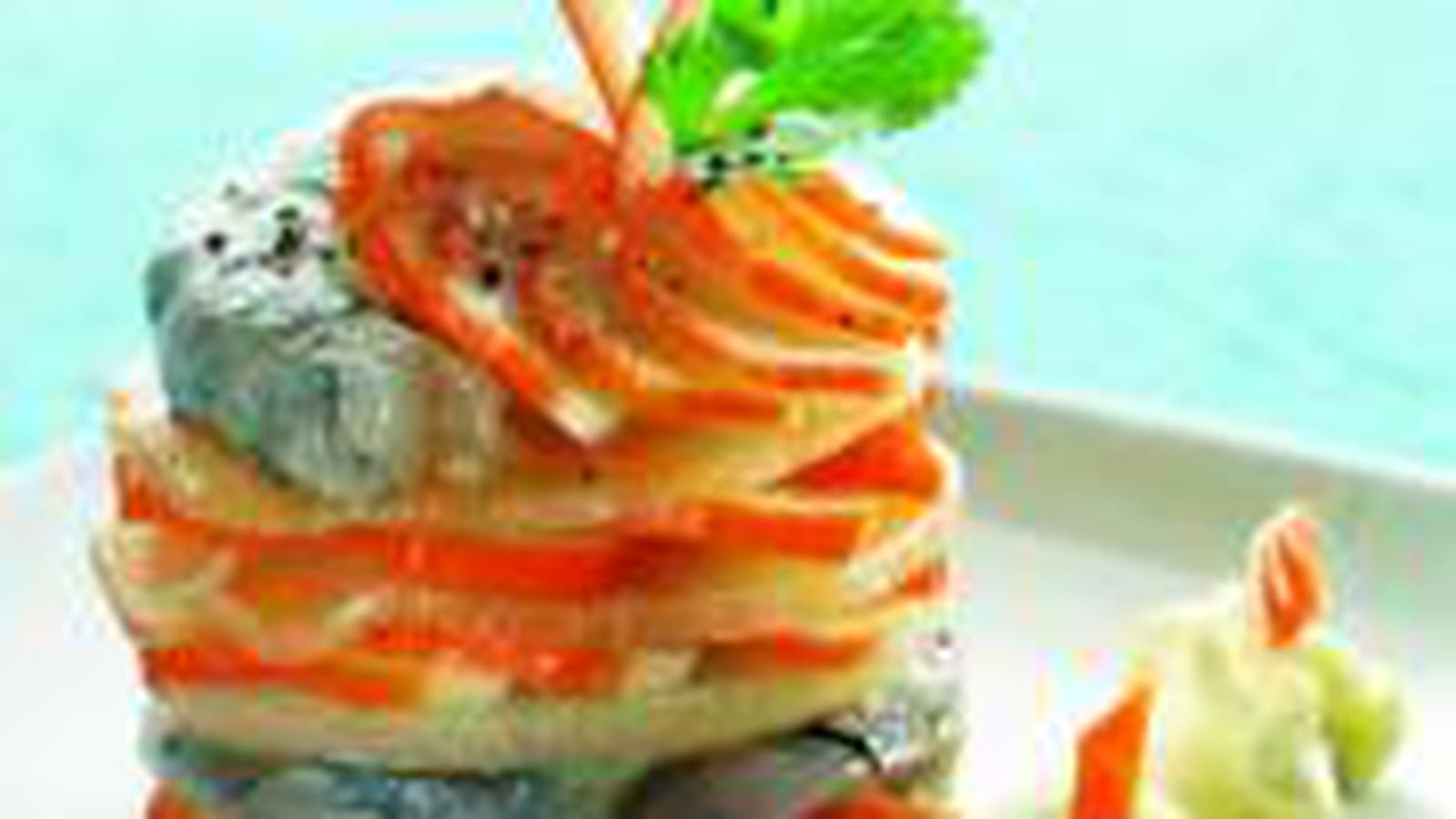 Millefeuille de navets et surimi