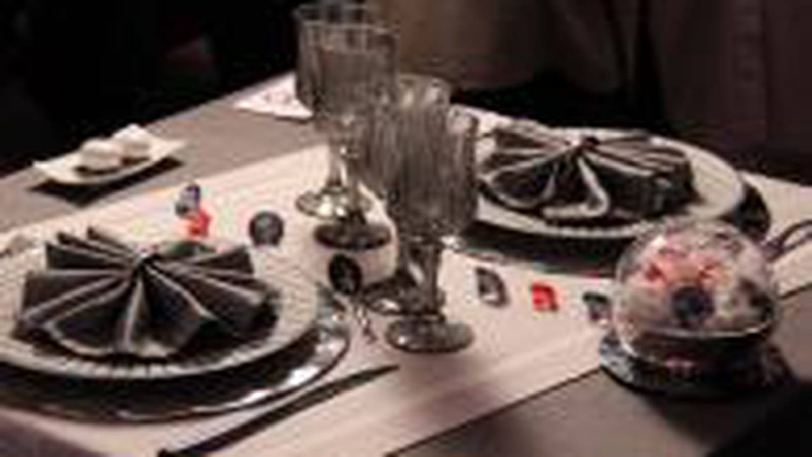 Table Hiver argenté
