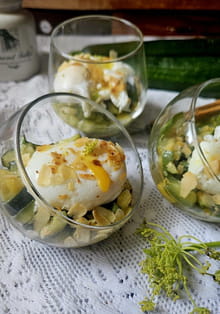 Verrine de courgettes œuf poché et fenouil : Etape 3