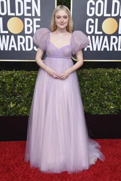 Dakota Fanning en robe tulle empire