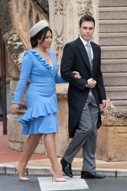 Marie et Louis Ducruet, jeunes mari&eacute;s de la famille