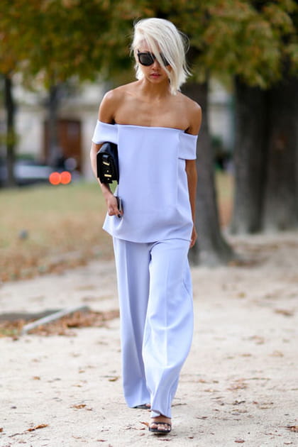 Street looks fashion week Paris&nbsp;: lilas