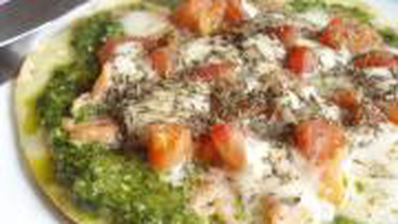 Pizza au pesto d'épinards
