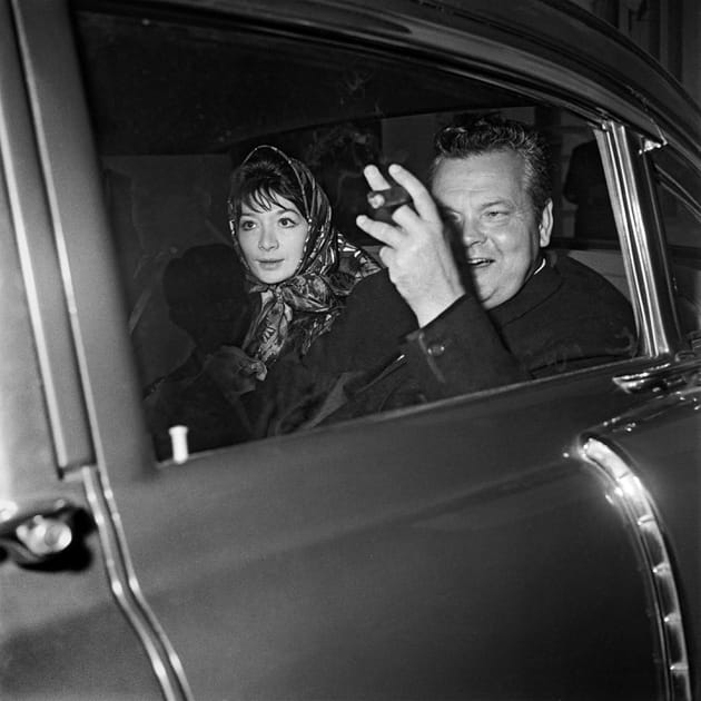 Avec Orson Welles, en 1959