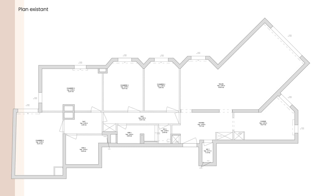 Le plan avant travaux