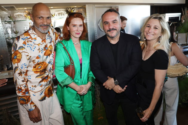 Audrey Fleurot pose avec son compagnon Djibril Glissant à la soirée au Peninsula